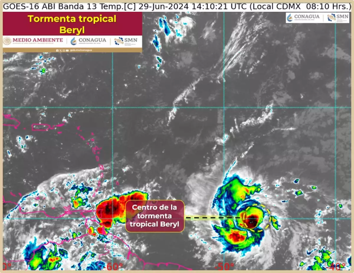 Tormenta tropical Beryl sin peligro para México, pero habrá fuertes ...